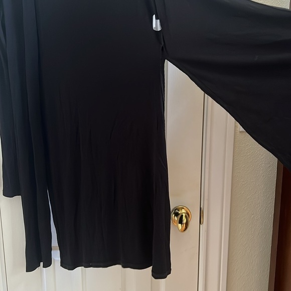 Joah Brown Luna Side Slit Black Rib Knit Cardigan Long Sleeve Women's M/L - Picture 6 of 9